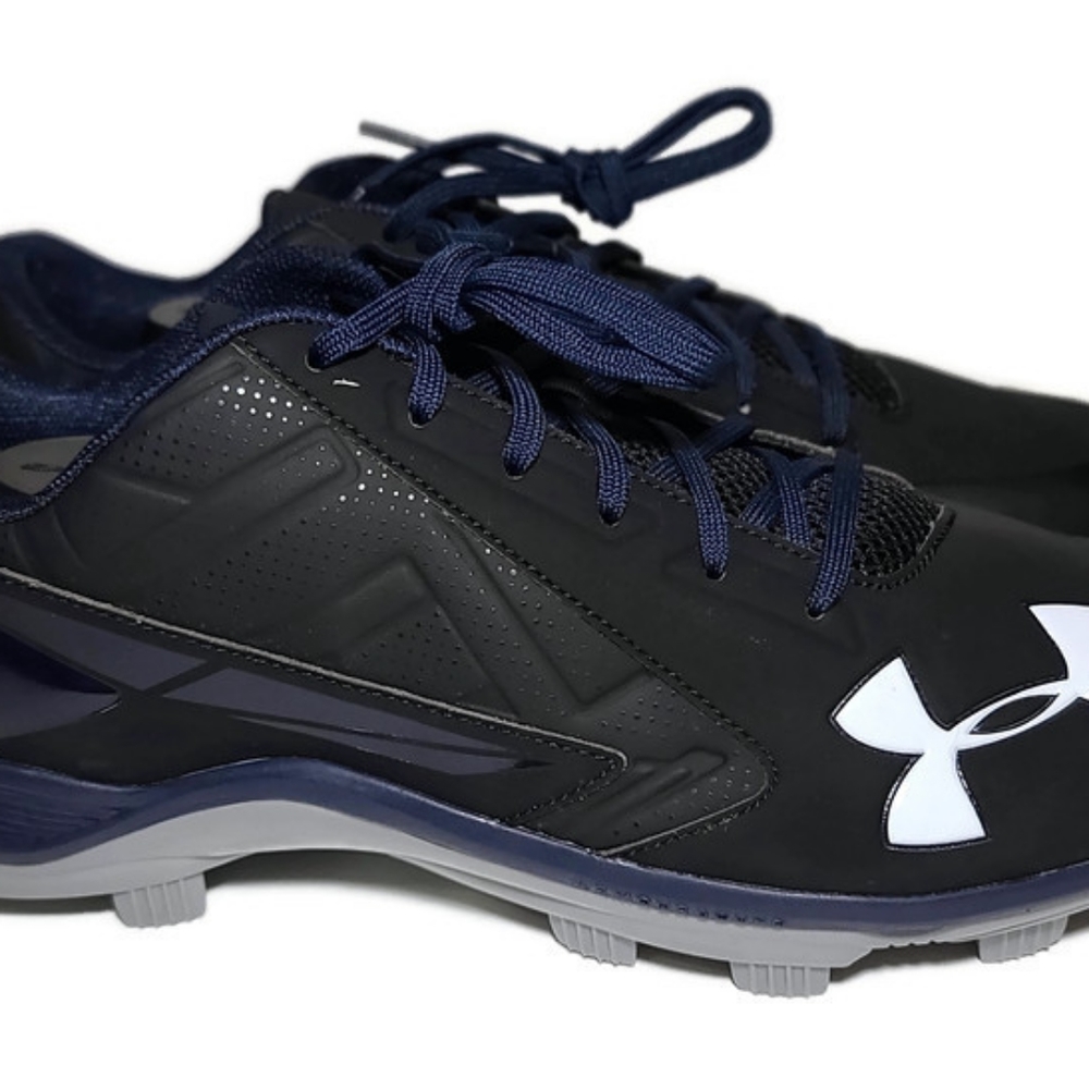 Under Armour Leadoff Low Mens Size 14 Sample Baseball Cleats Rare Purple Black